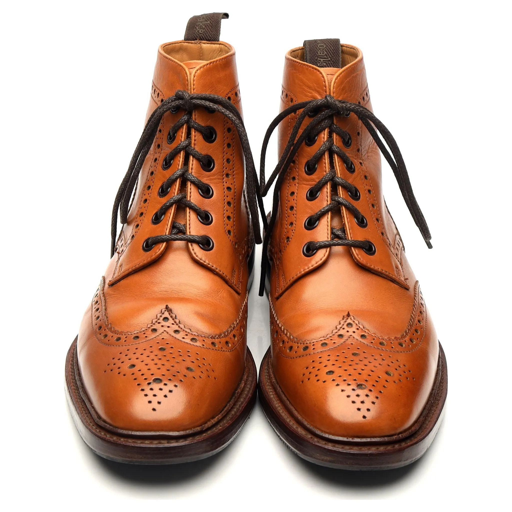 1880 'Burford 2' Tan Brown Leather Boots Brogues UK 7 F