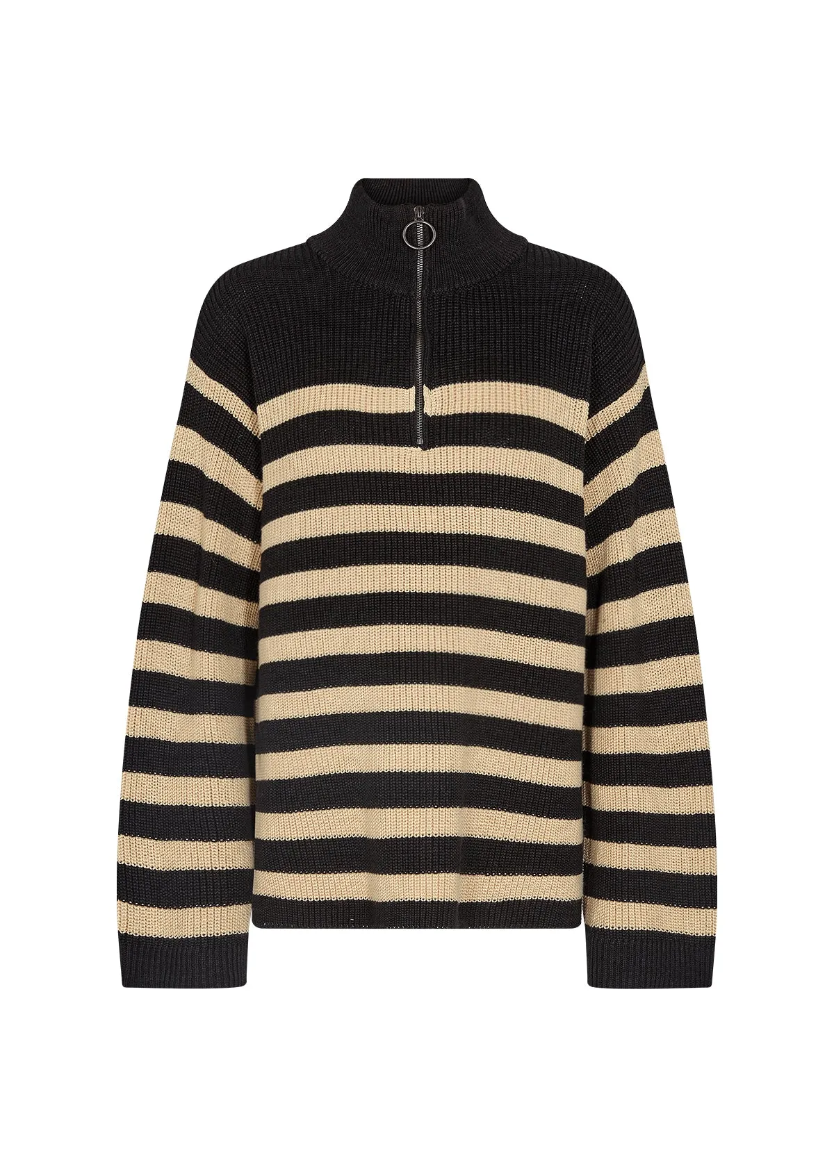 33418- Julia Striped Half Zip Jumper- Soya Concept