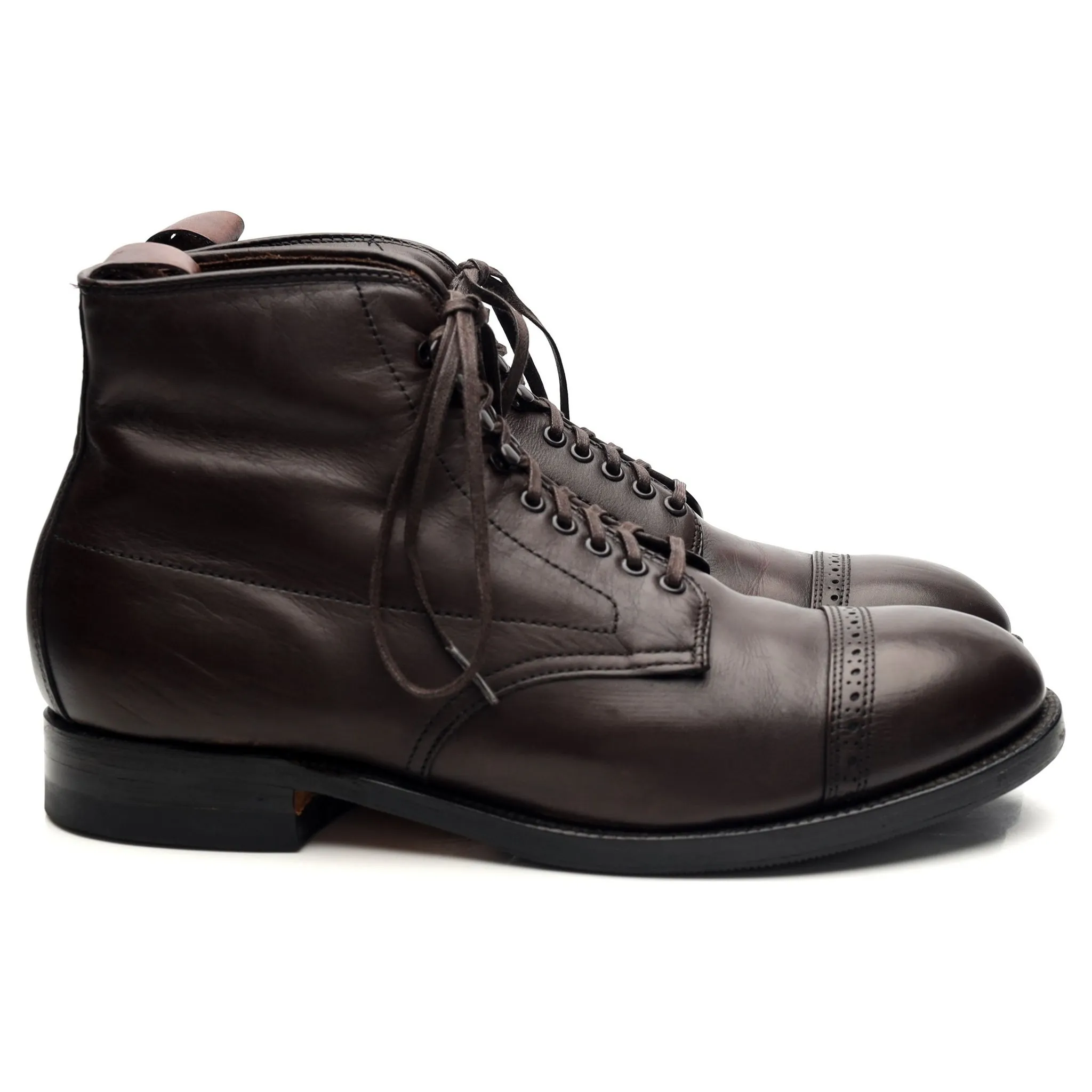 '41921H' Dark Brown Leather Boots UK 7 US 7.5 D