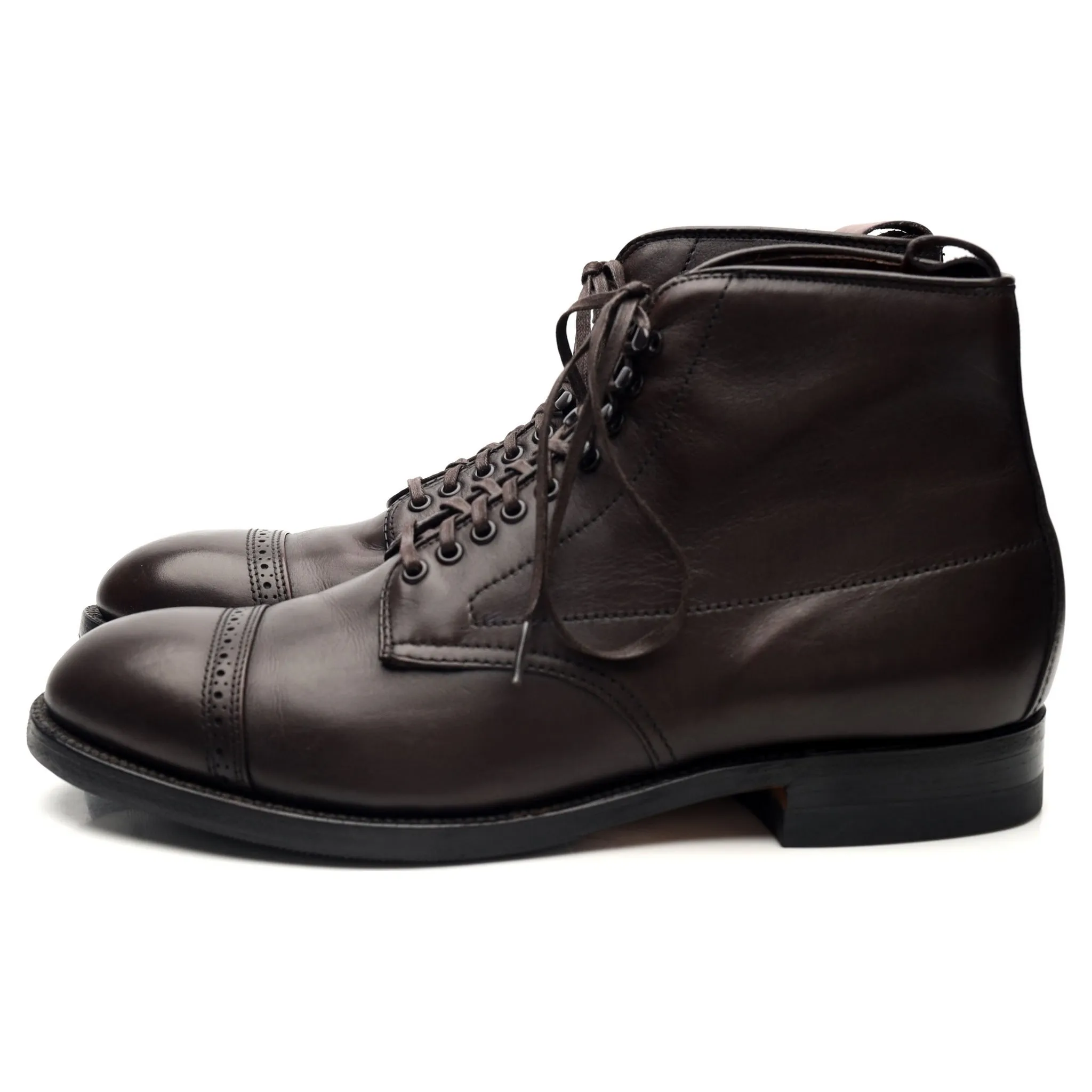 '41921H' Dark Brown Leather Boots UK 7 US 7.5 D