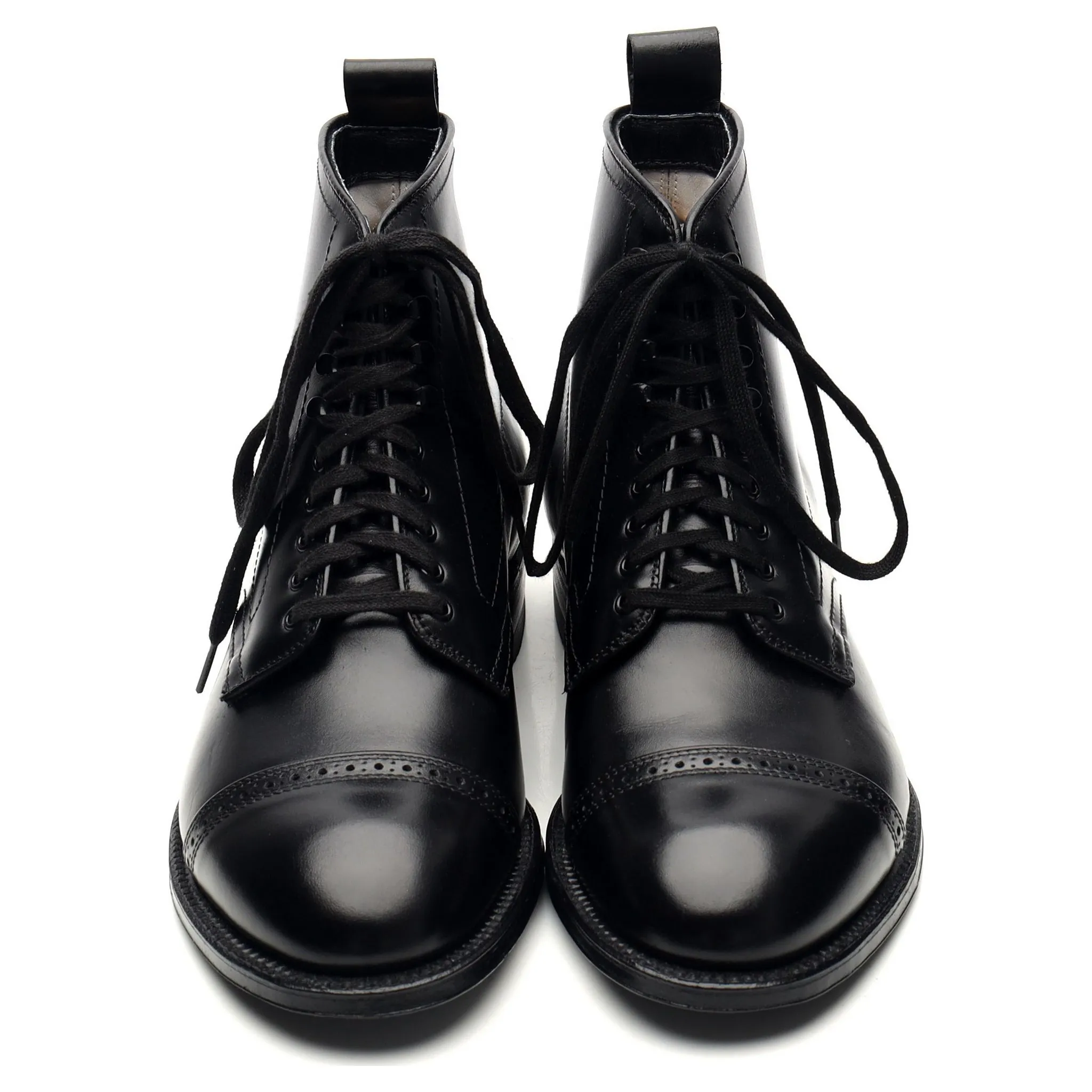 '41927H' Black Leather Boots UK 7 US 7.5 D