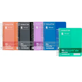 5 Pack Colourhide Chunky Notebook 400 Page Assorted Colours