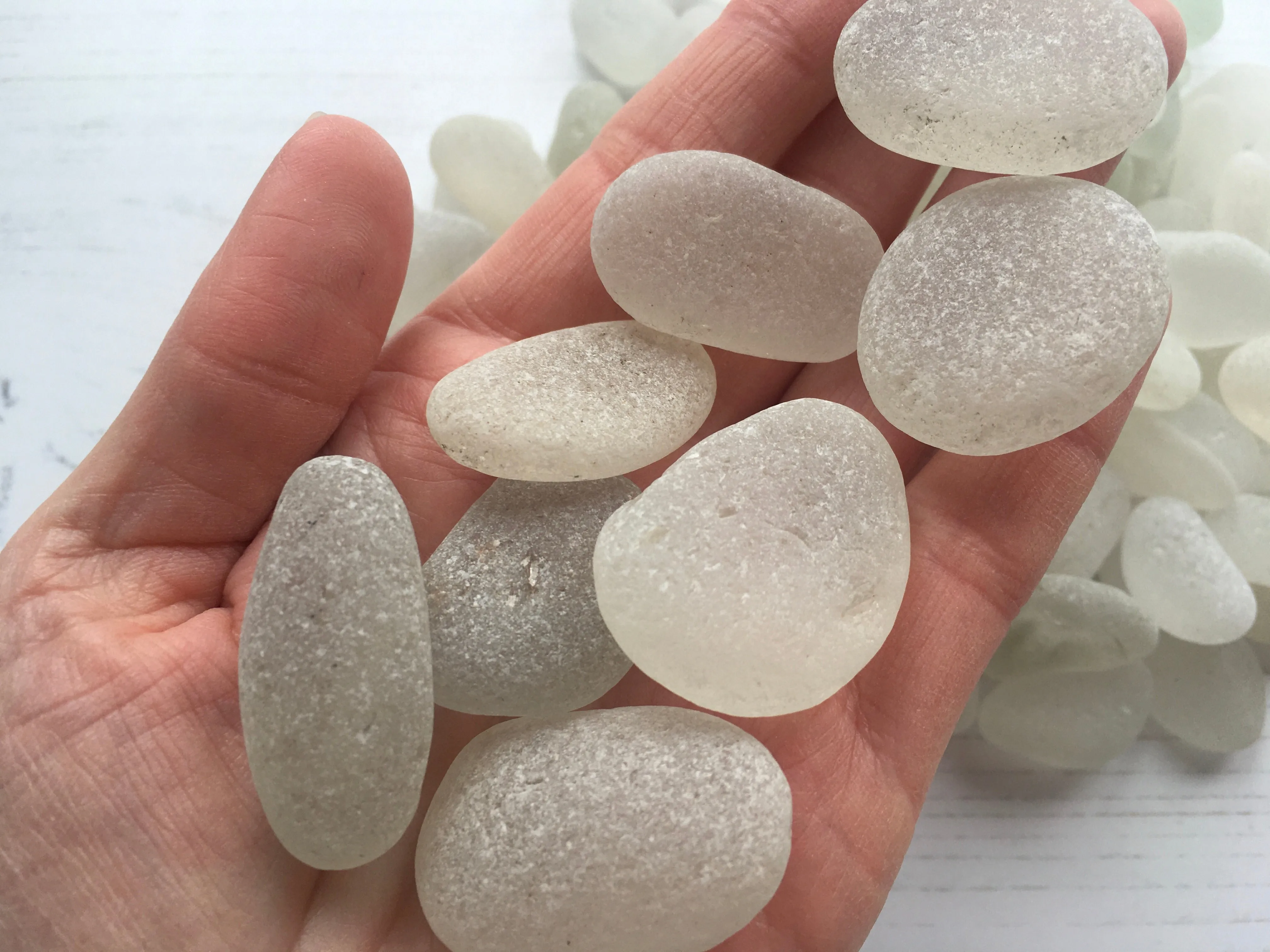 500g Chunky White Seaham Sea Glass - Jewelry Quality