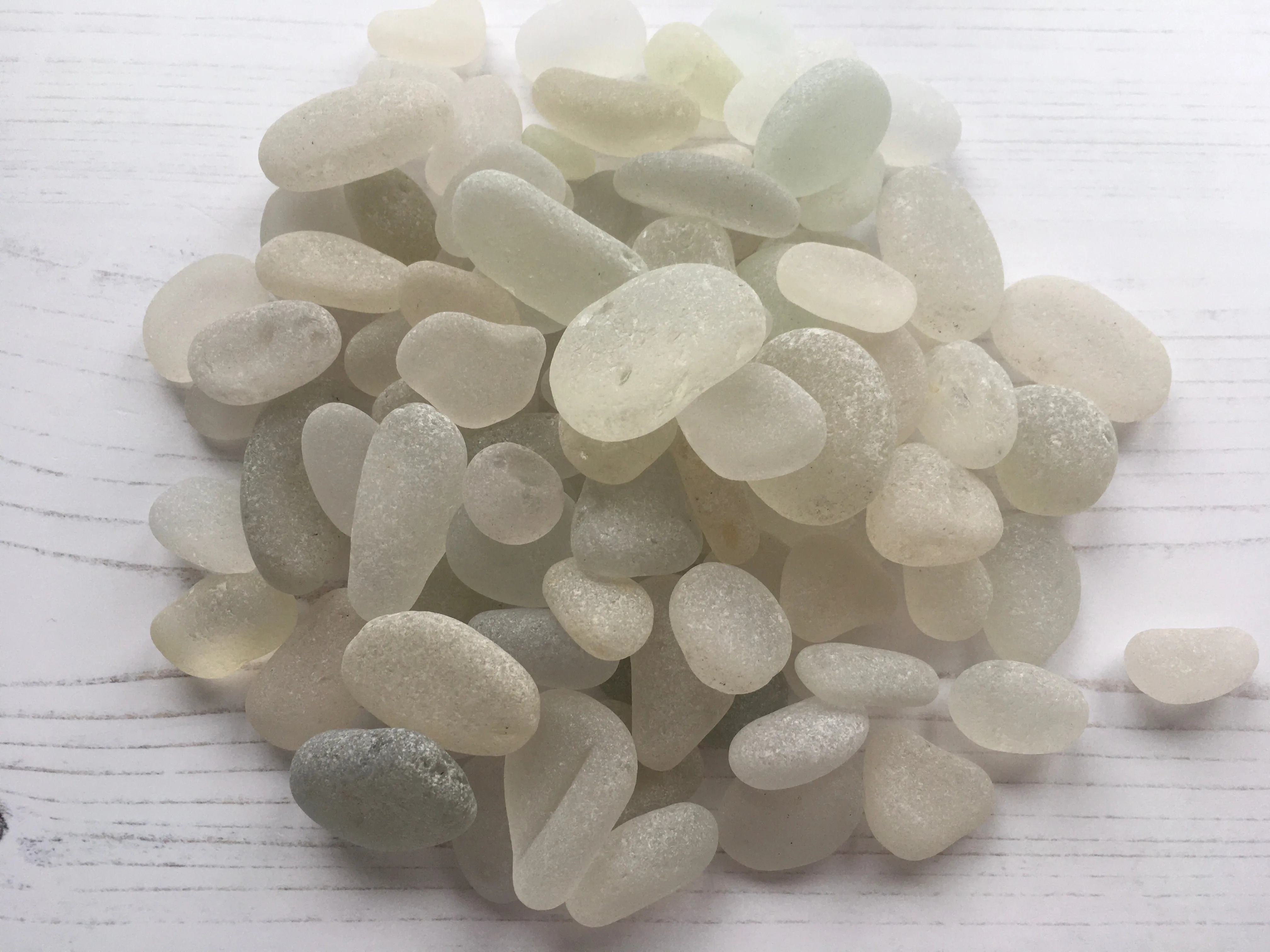 500g Chunky White Seaham Sea Glass - Jewelry Quality