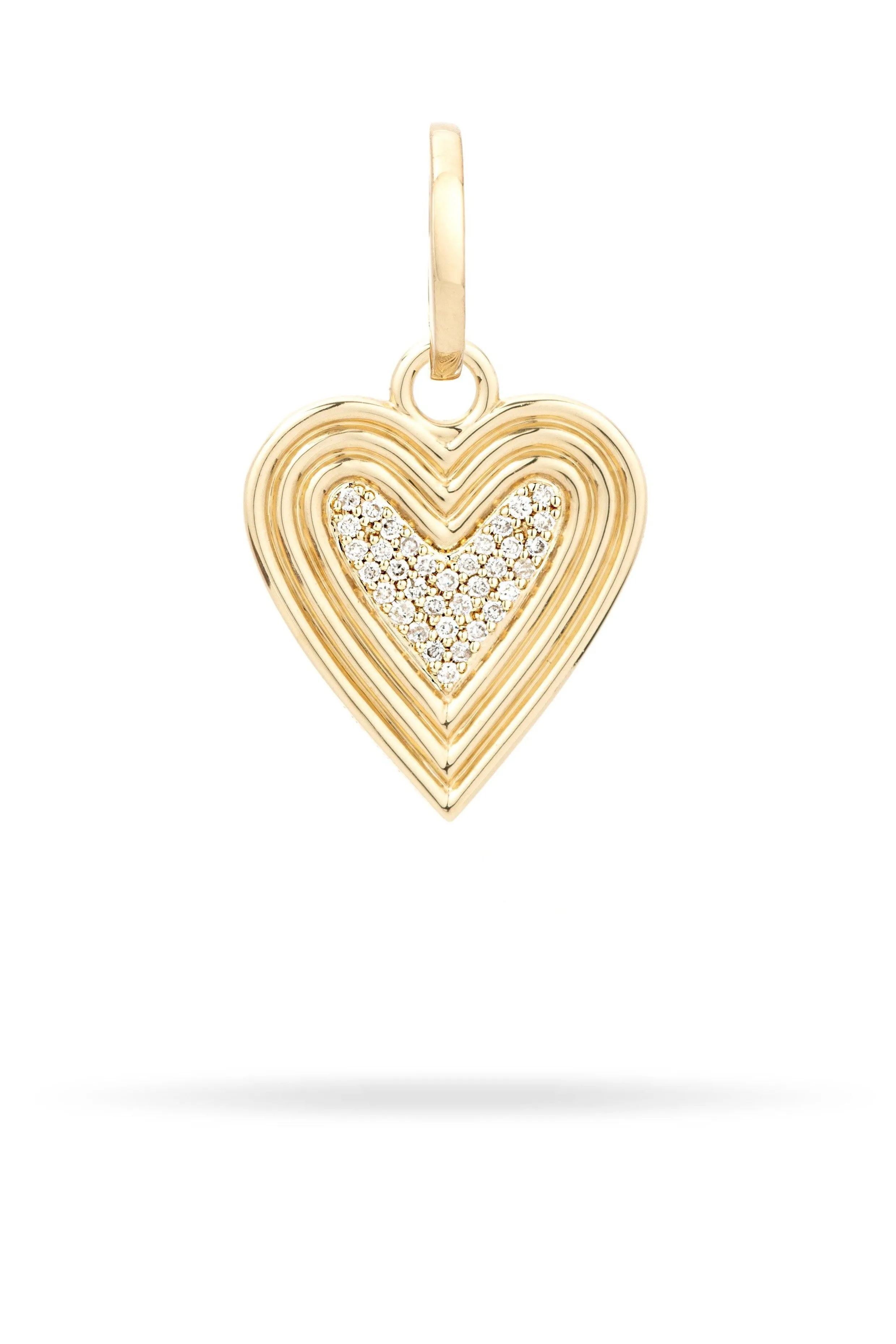 Adina Reyter - Chunky Seed Pearl Necklace With Pave Heart