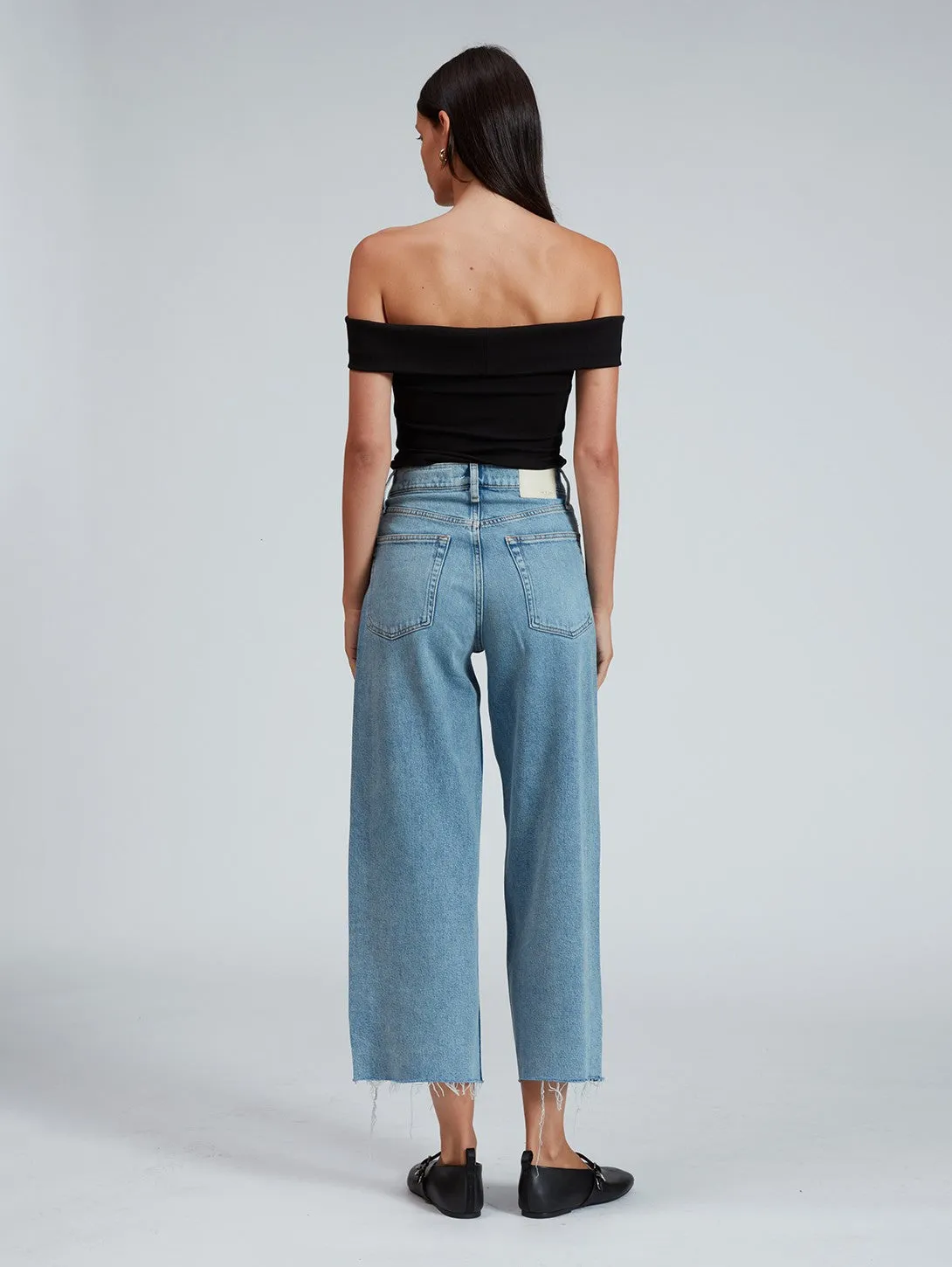 Andi High Rise Wide Leg Crop Jean - Cecilia