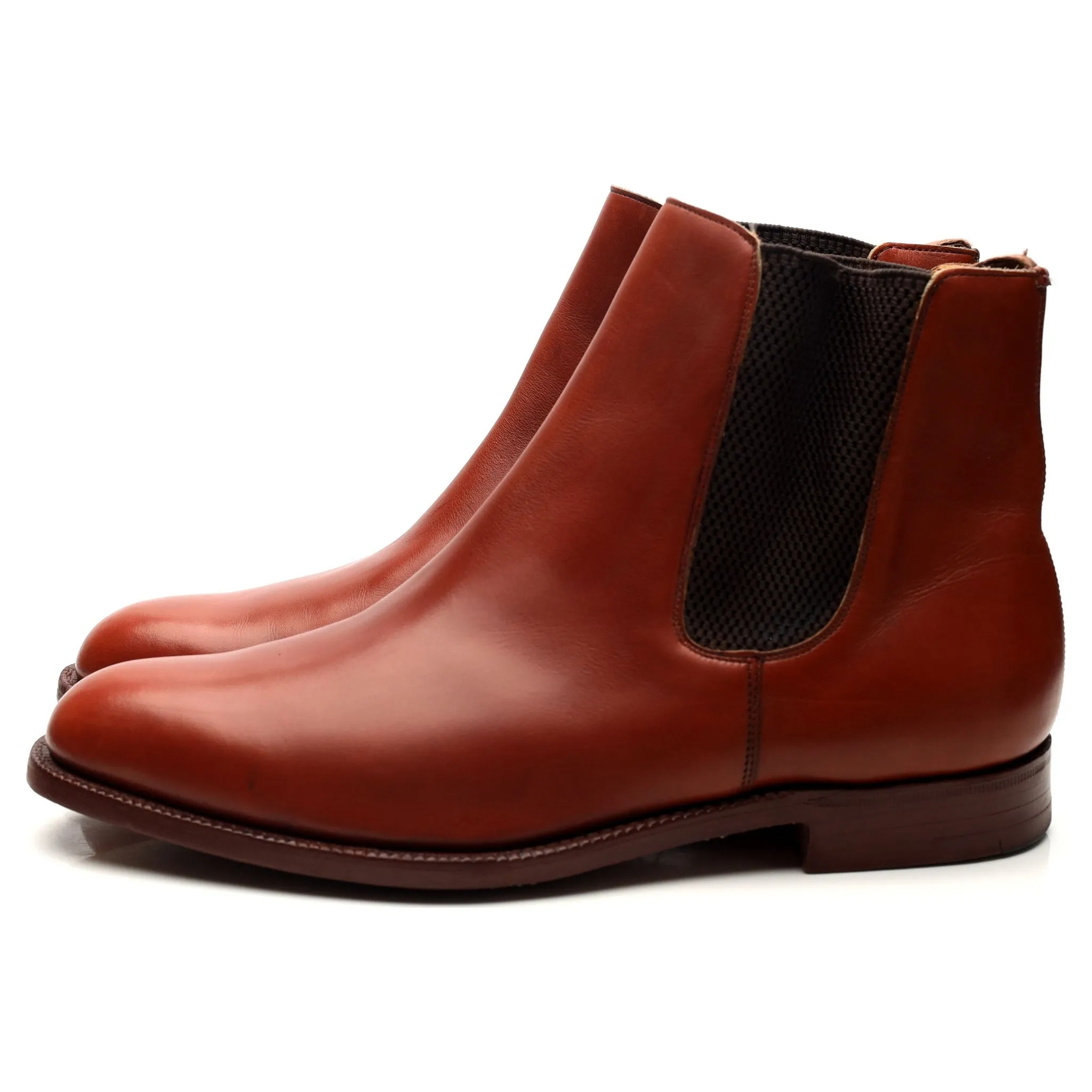 'Astoria' Tan Brown Leather Chelsea Boots UK 8.5 G