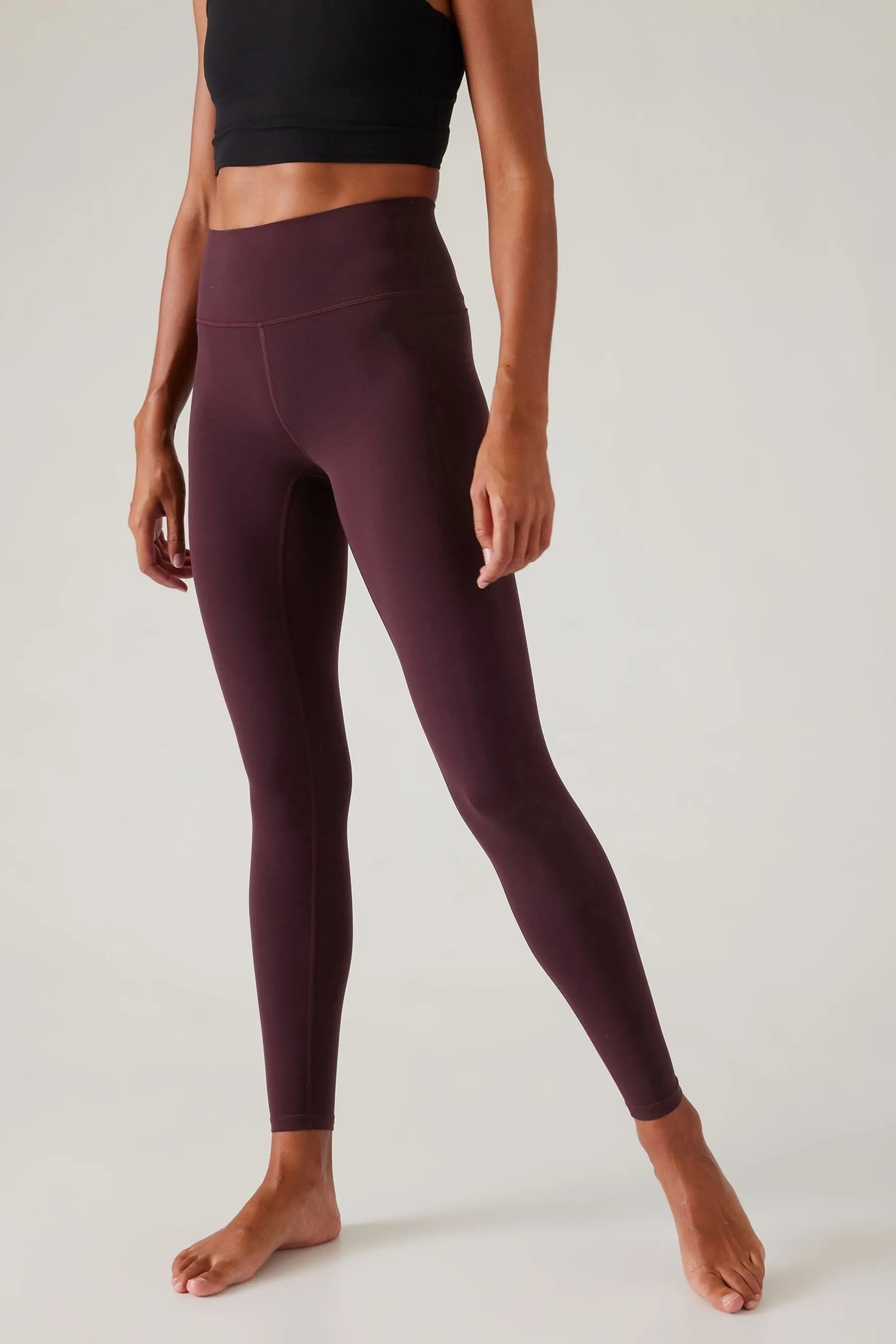 Athleta Burgundy Transcend Stash Leggings