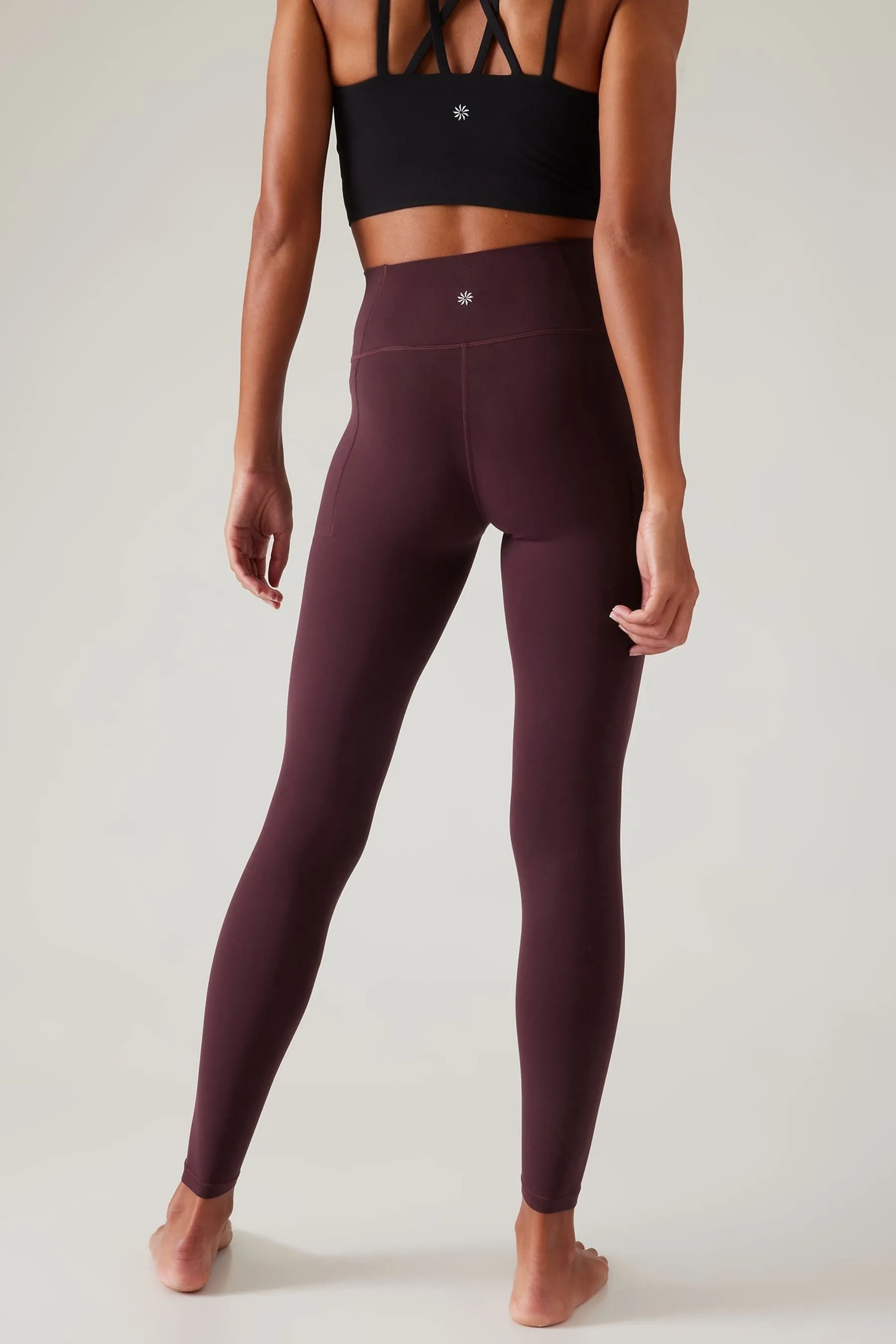 Athleta Burgundy Transcend Stash Leggings