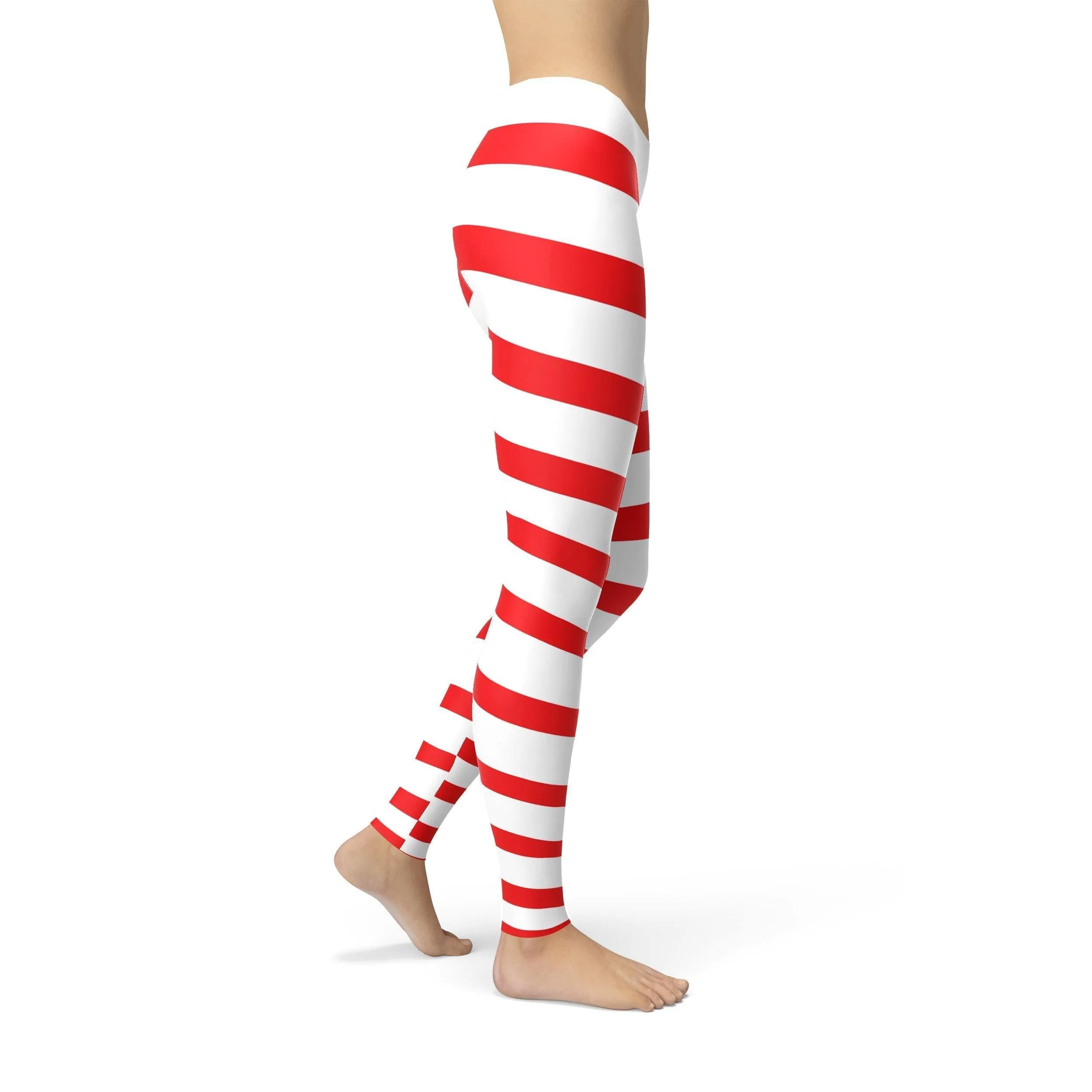 Avery Red Candy Cane Leggings