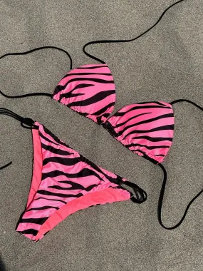 Bikini Slip fucsia zebrato