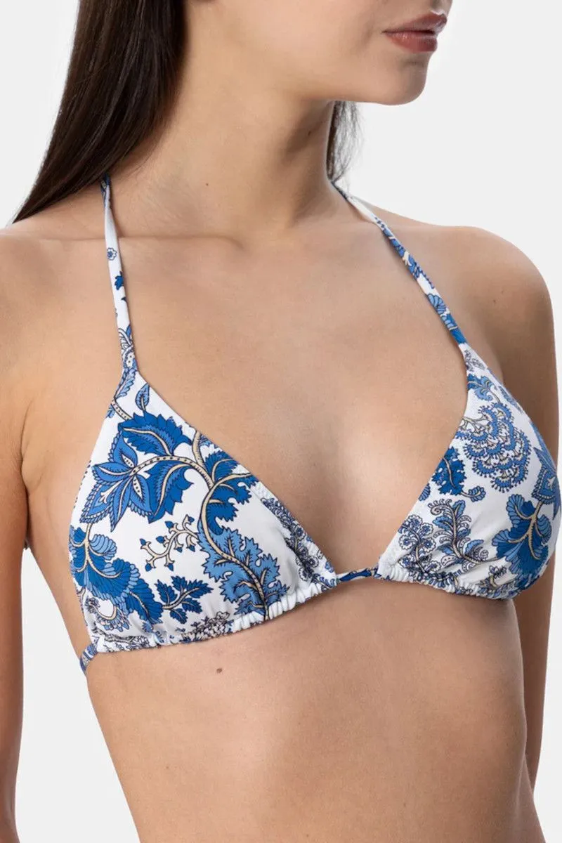 Bikini triangolo con slip donna Blu