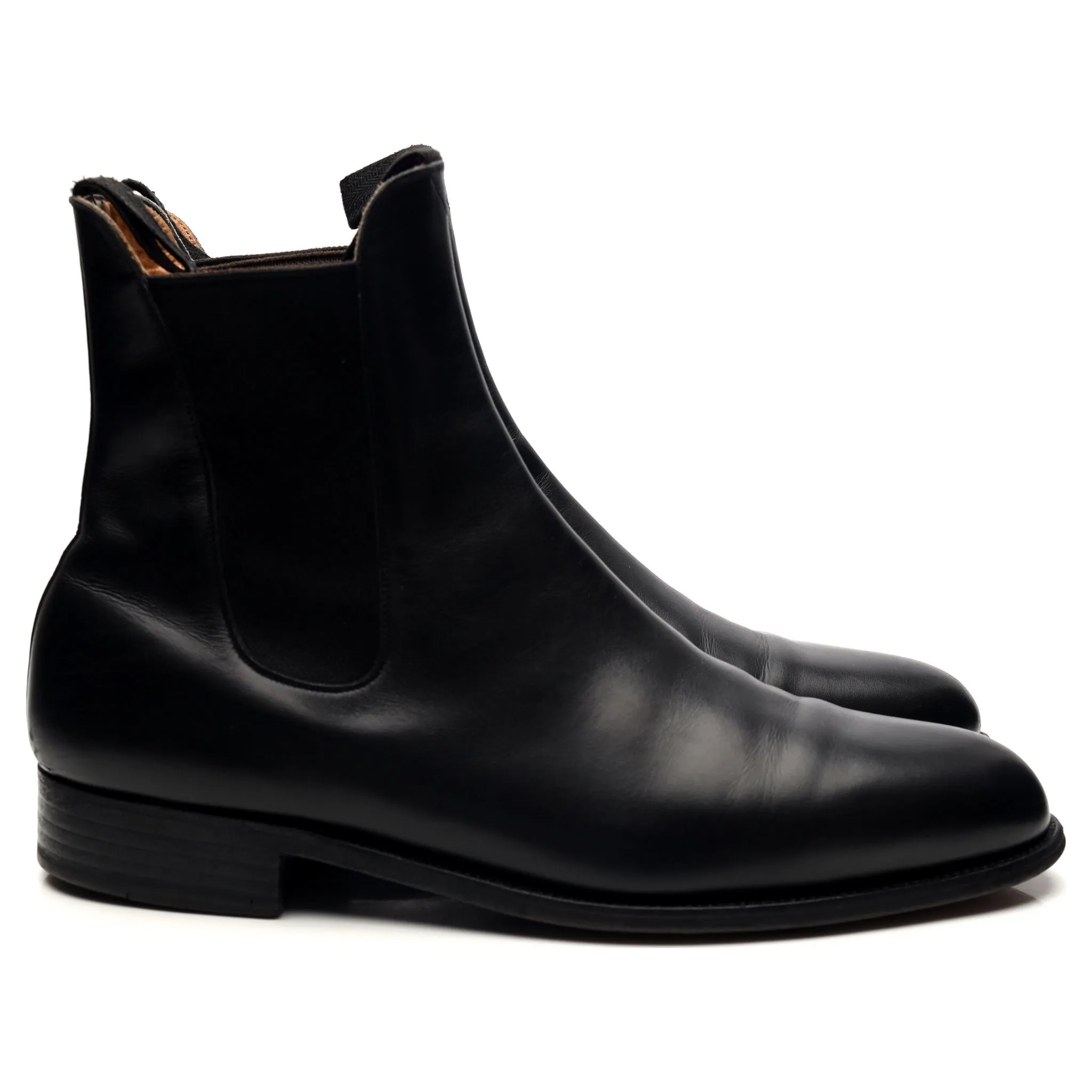 Black Leather Chelsea Boots 11 D UK 11.5