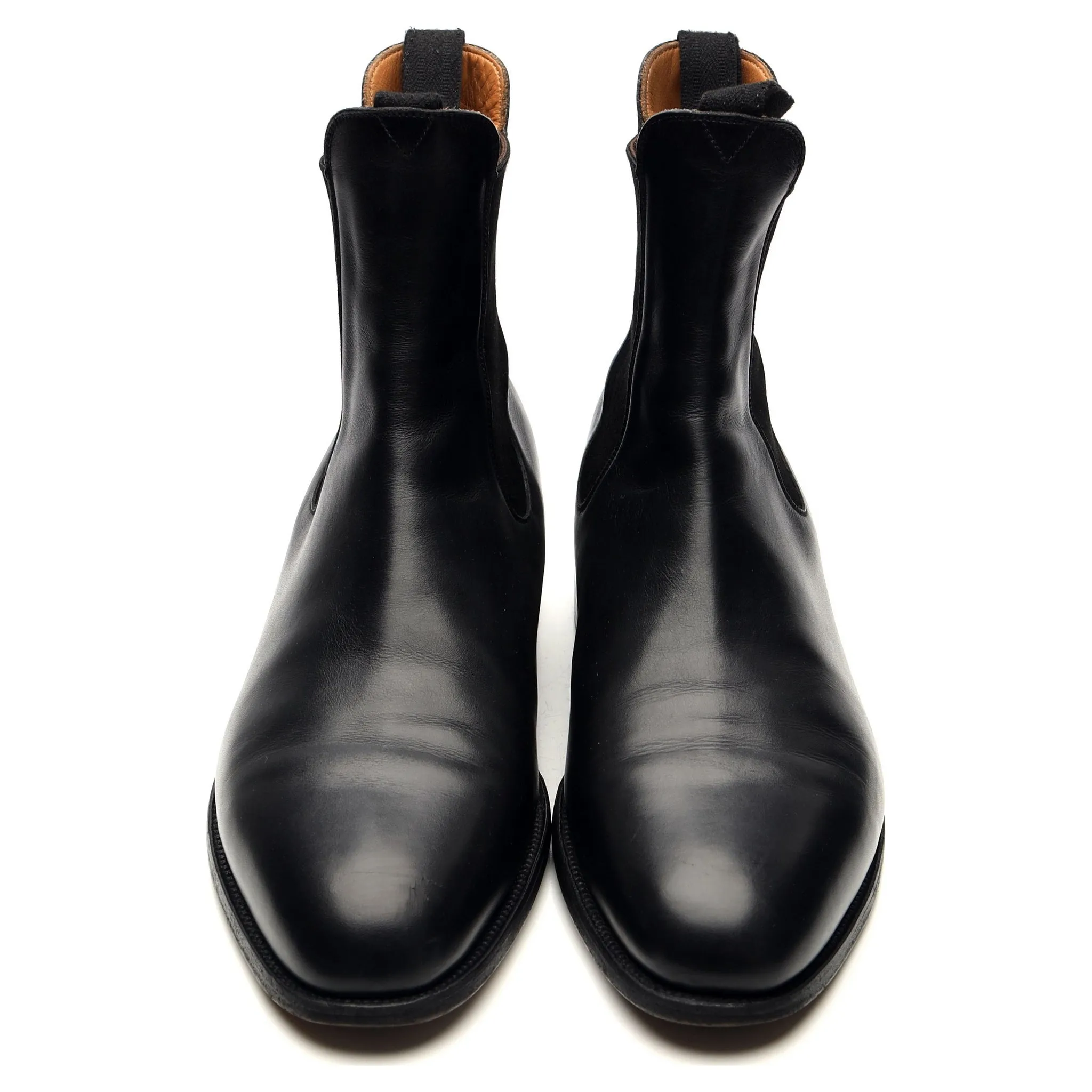 Black Leather Chelsea Boots 11 D UK 11.5