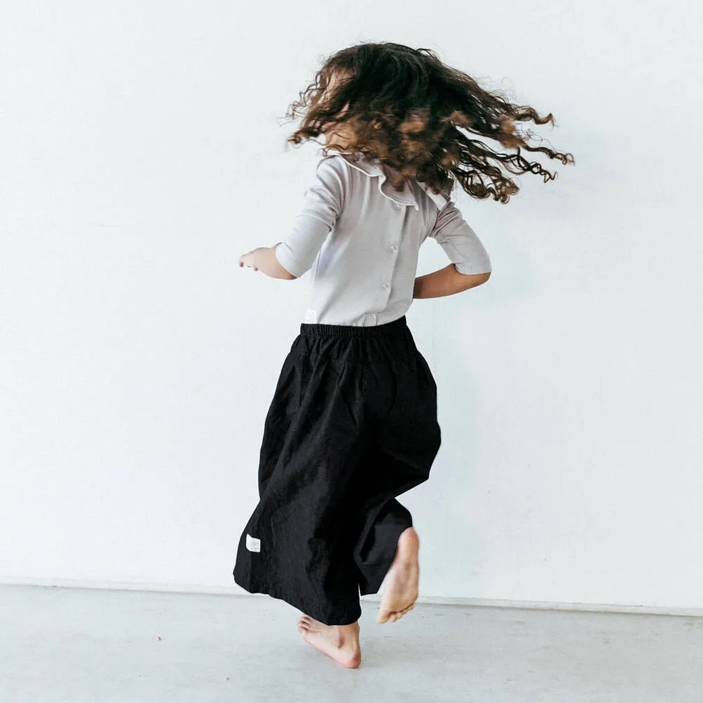 Black Organic Cotton Culottes