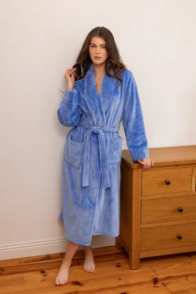 Blue Cosy Flannel Fleece Robe