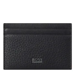 BOSS Helios_S Grained Leather Card Slip Black