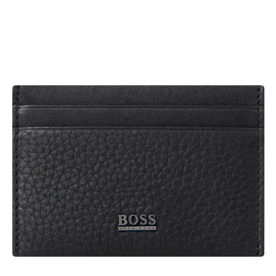 BOSS Helios_S Grained Leather Card Slip Black