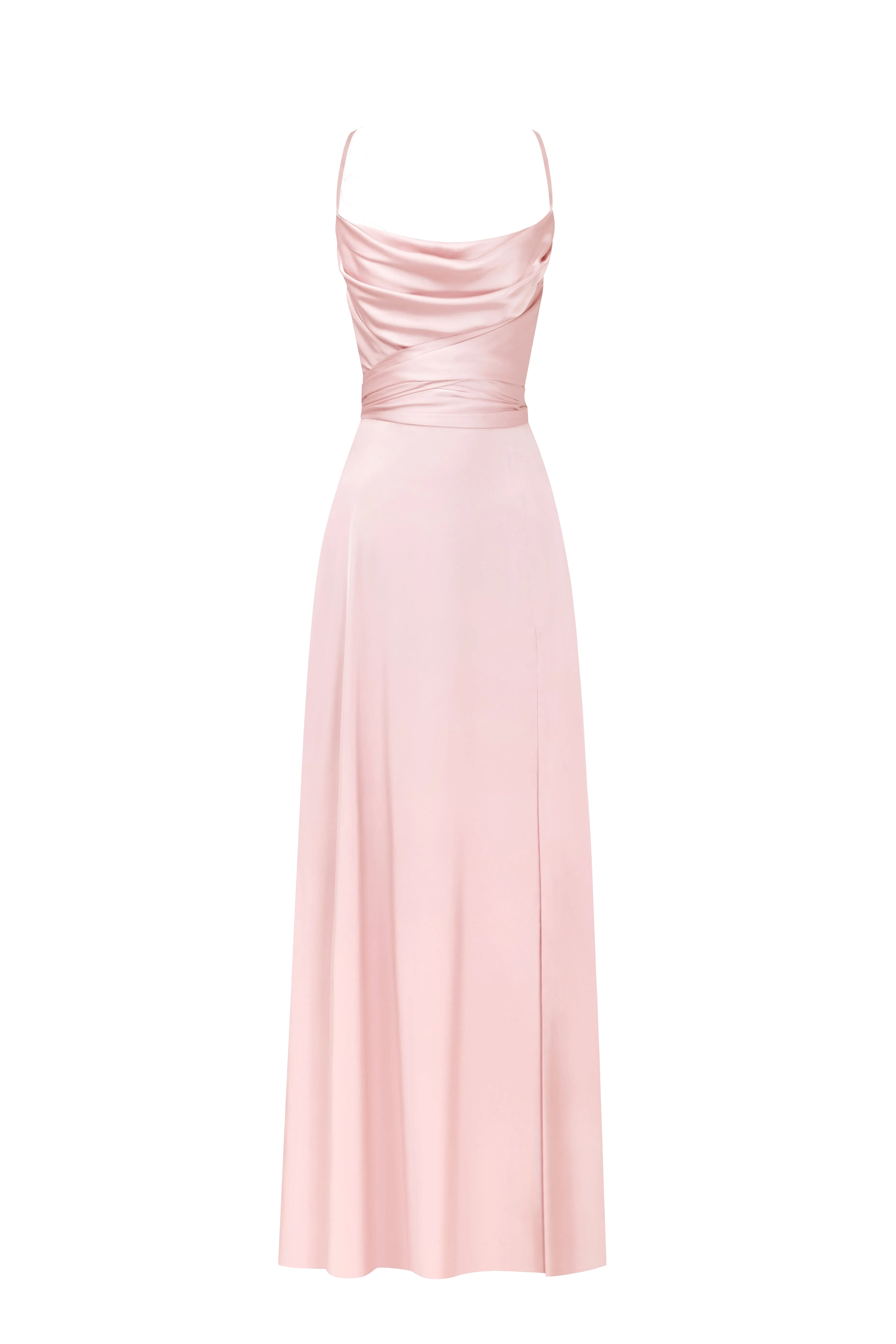 Boudoir misty rose silk slip dress