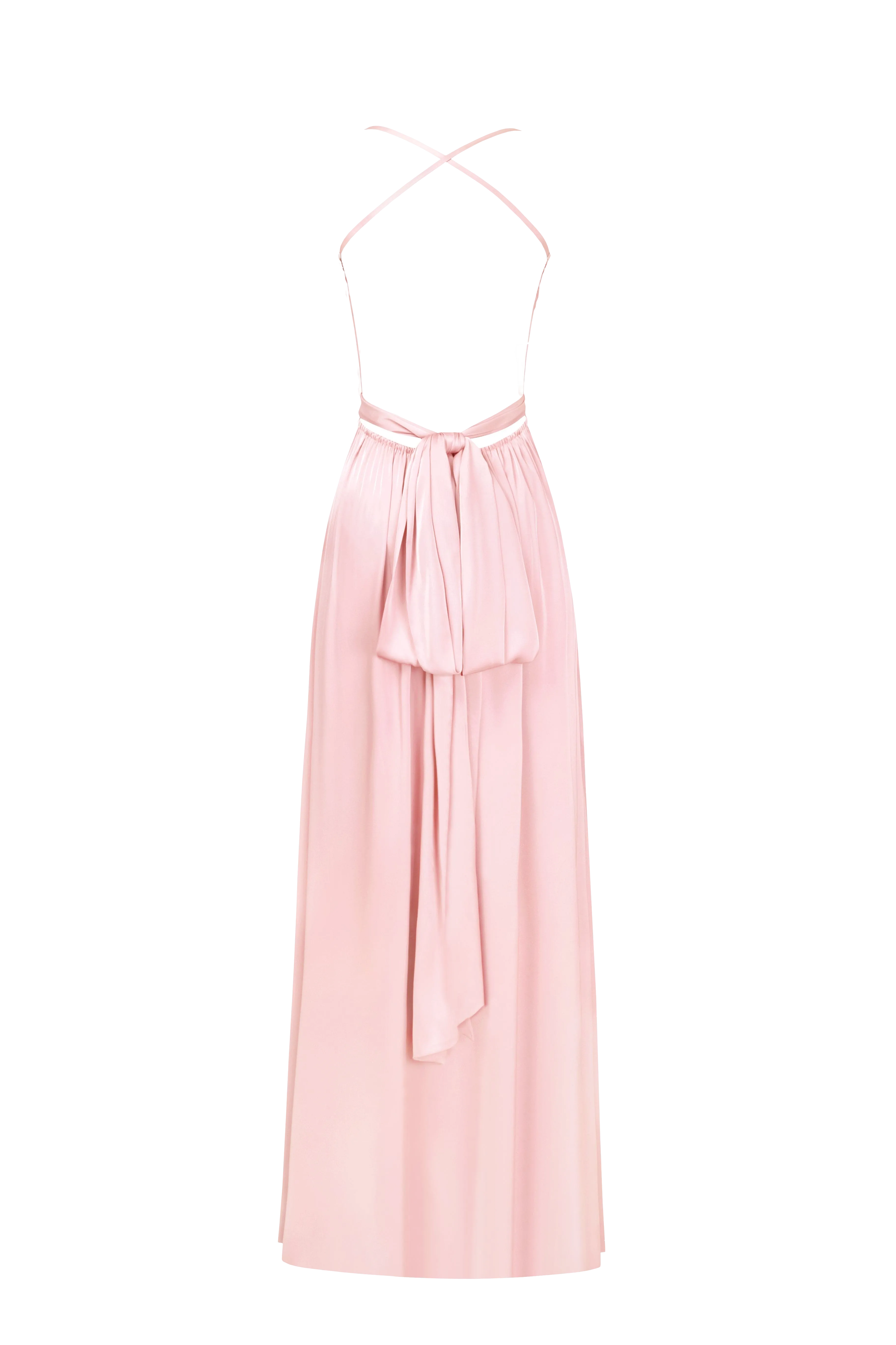 Boudoir misty rose silk slip dress