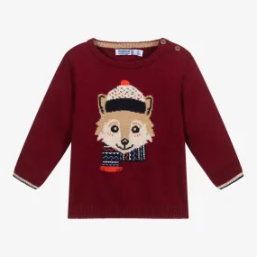 Boys Red Fox Sweater