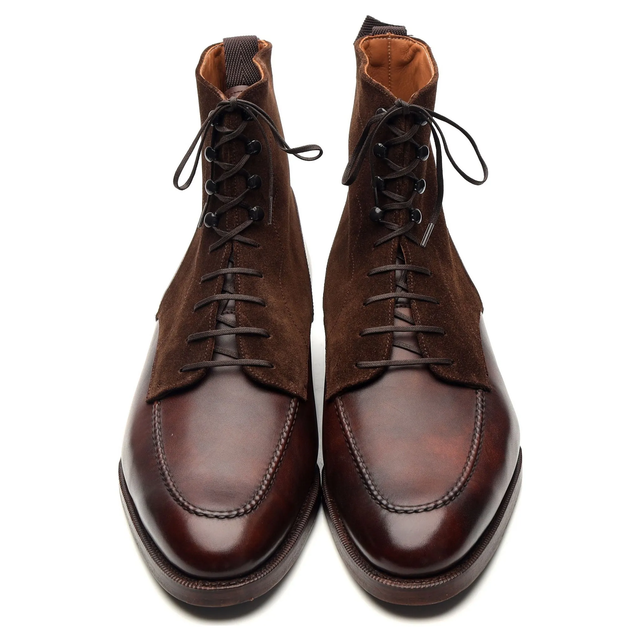 'Bremerton' Dark Brown Museum Leather Boots UK 11 E