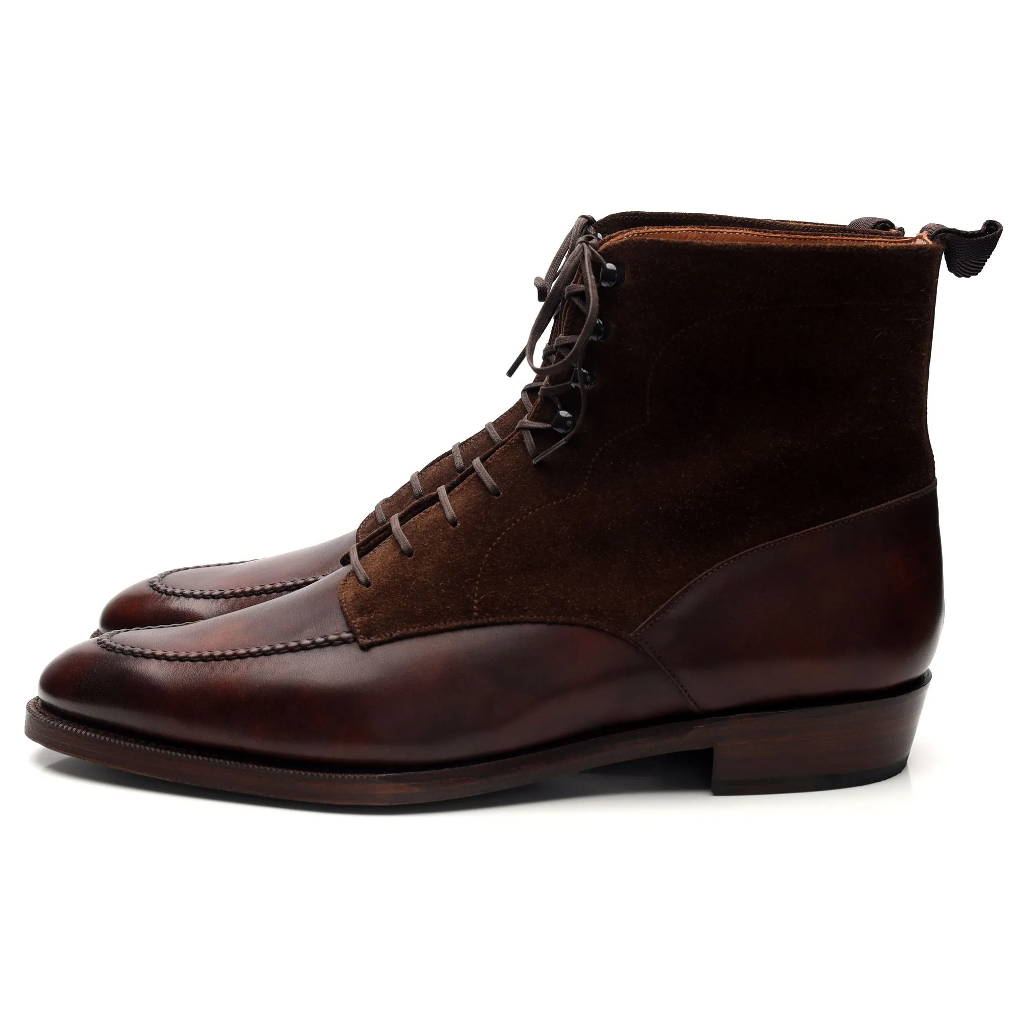 'Bremerton' Dark Brown Museum Leather Boots UK 11 E