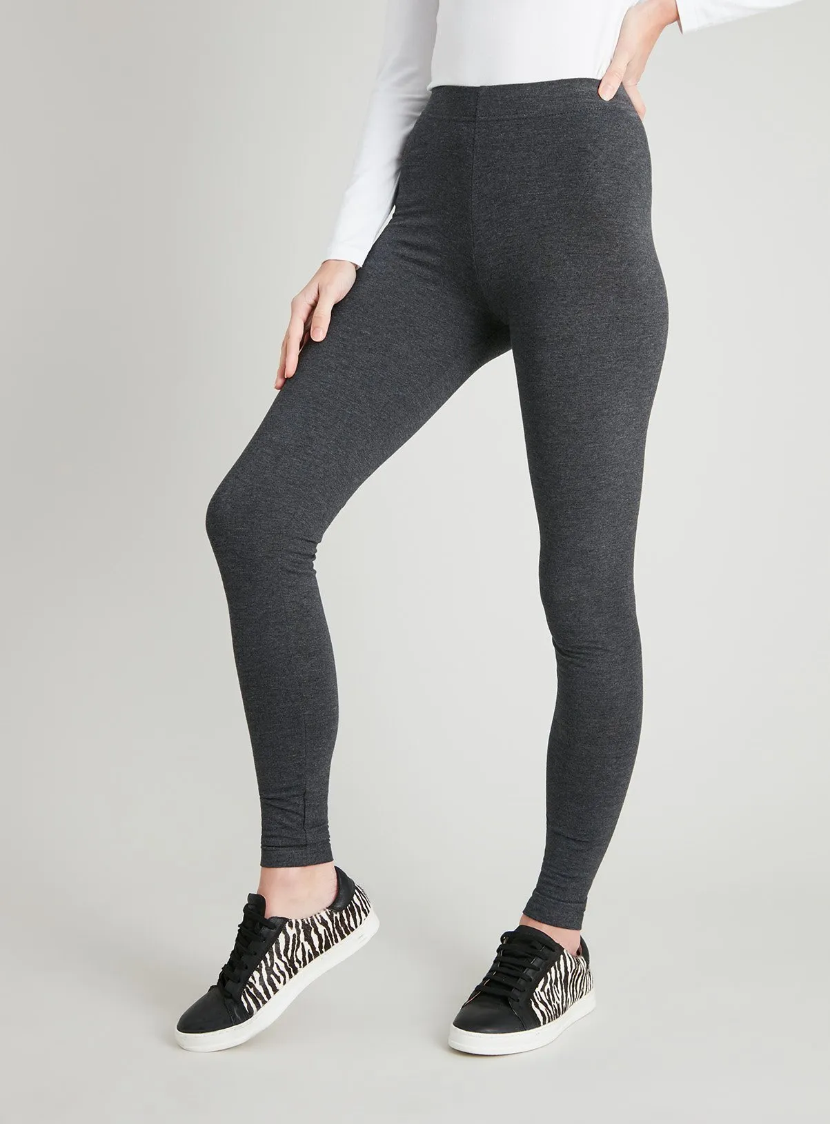 Buy Grey Marl Soft Touch Leggings 18S | Leggings | Tu