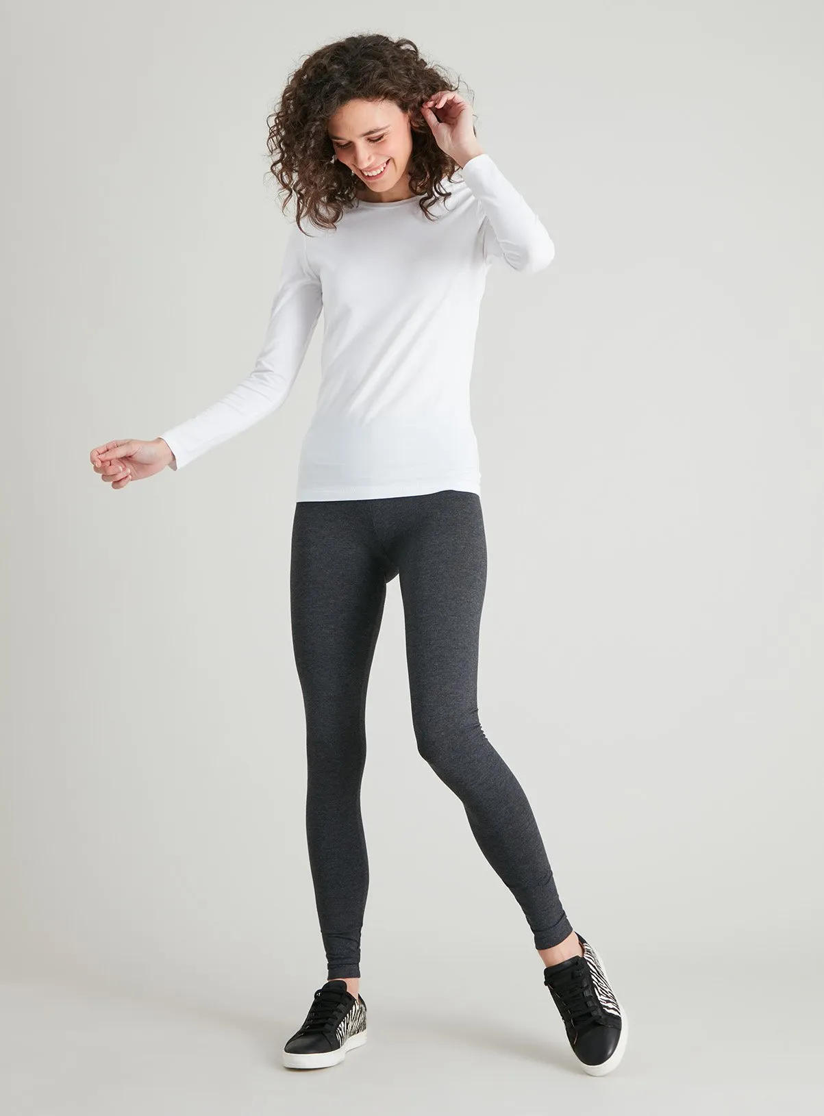 Buy Grey Marl Soft Touch Leggings 18S | Leggings | Tu