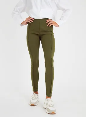 Buy Khaki Smart Ponte Pintuck Leggings 20R | Leggings | Tu