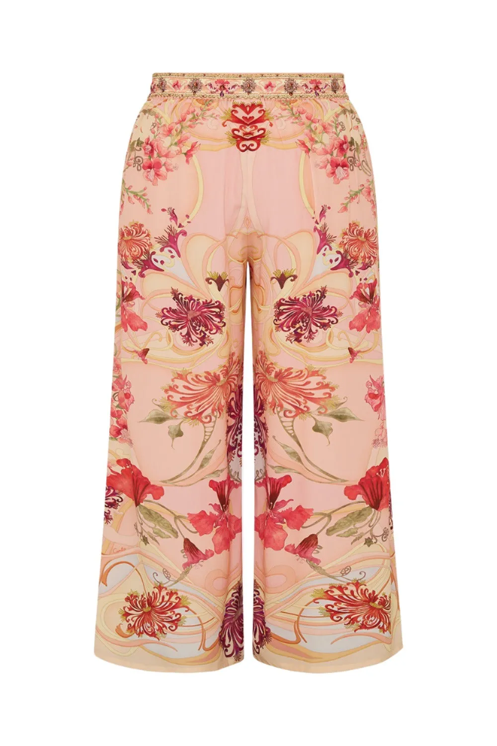 Camilla Straight Leg Pant in Blossoms & Brushstrokes