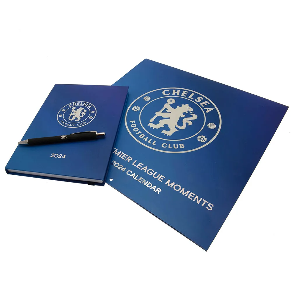 Chelsea FC Calendar & Diary Musical Gift Box 2024