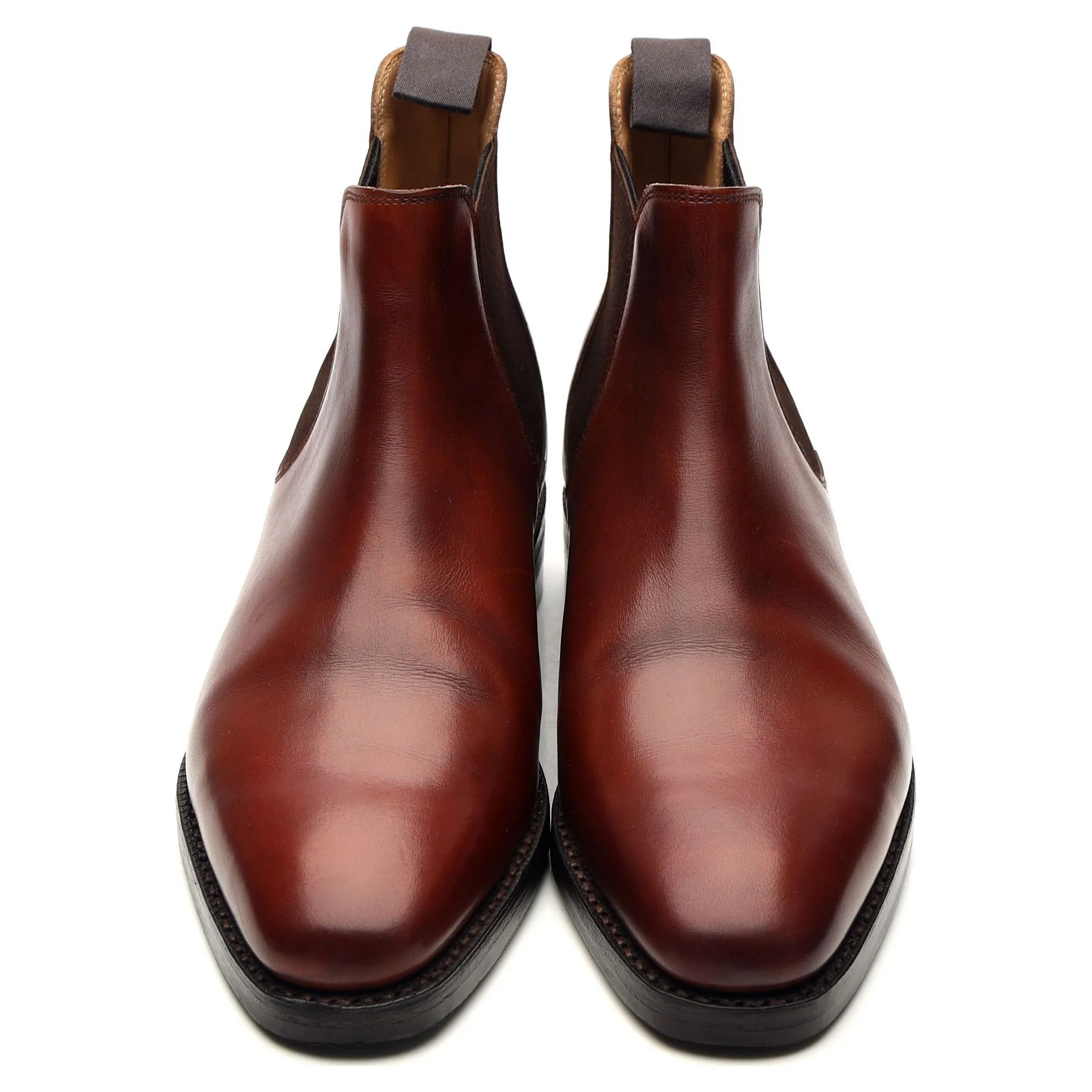 'Chelsea' Tan Brown Leather Chelsea Boots UK 6 E