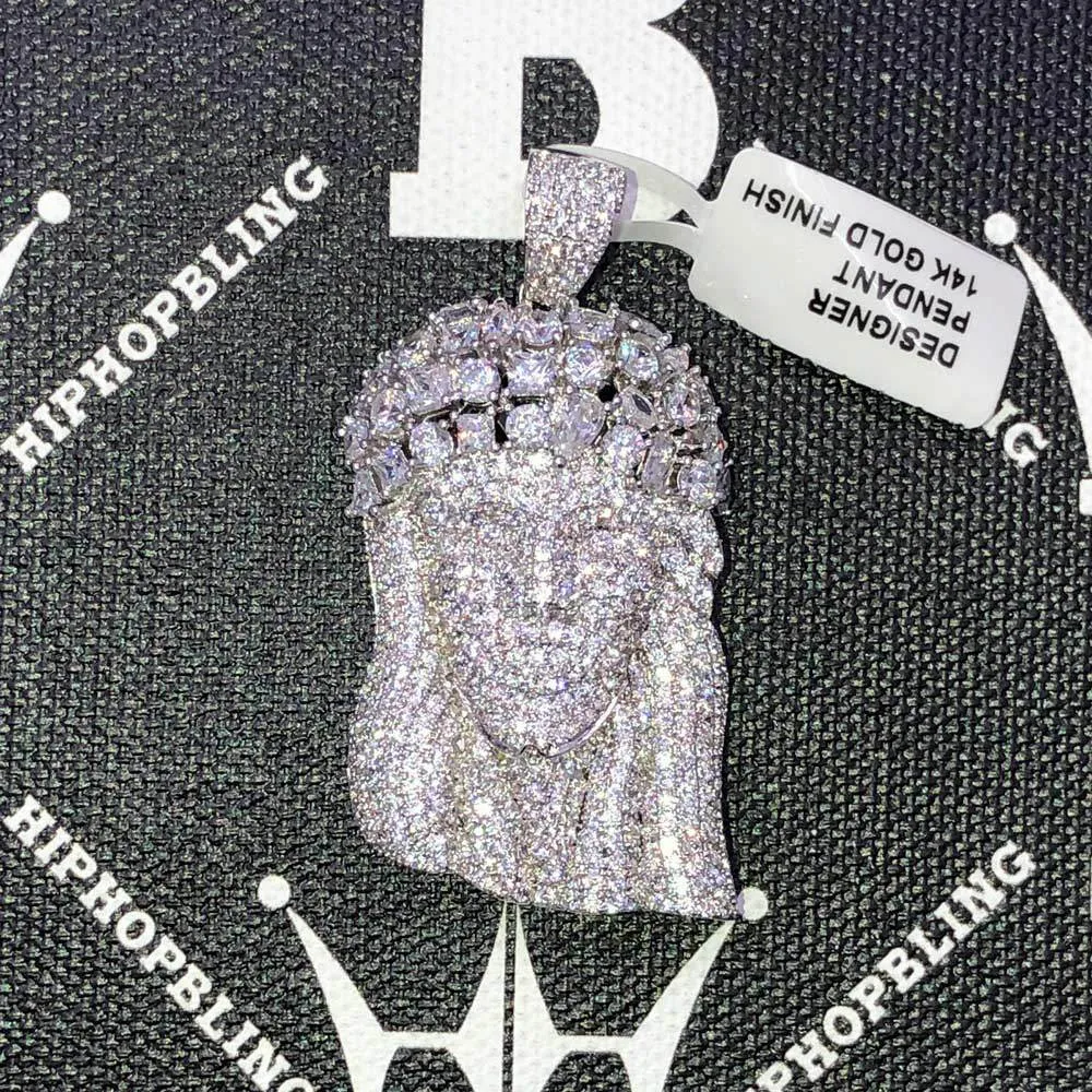 Chunky Pave Jesus Piece CZ Hip Hop Bling Bling Pendant