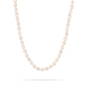 Chunky Pink Seed Pearl 16 Necklace