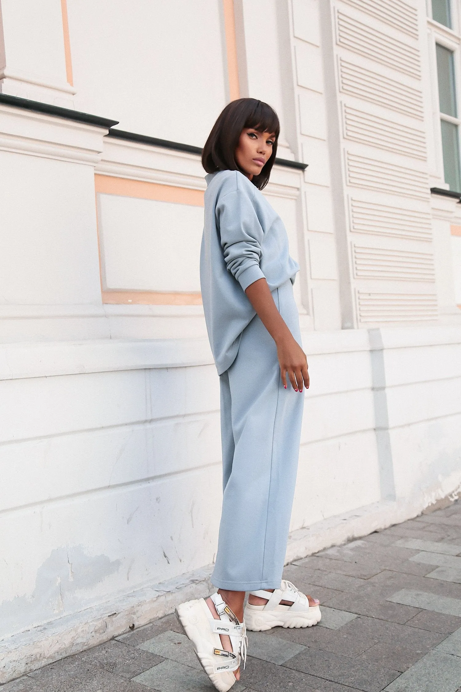 Cotton Suit With Culottes