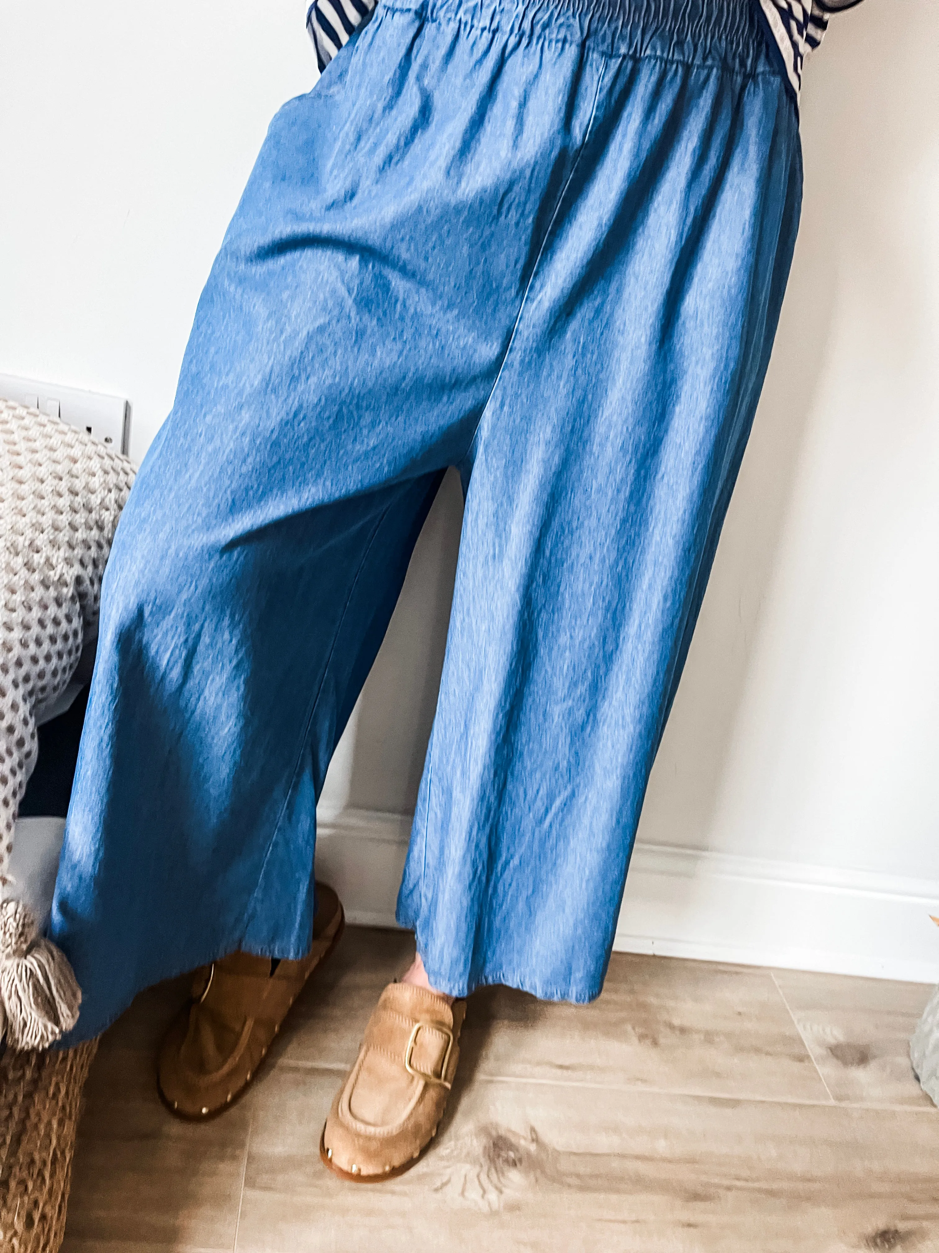 Denim Culottes Trousers