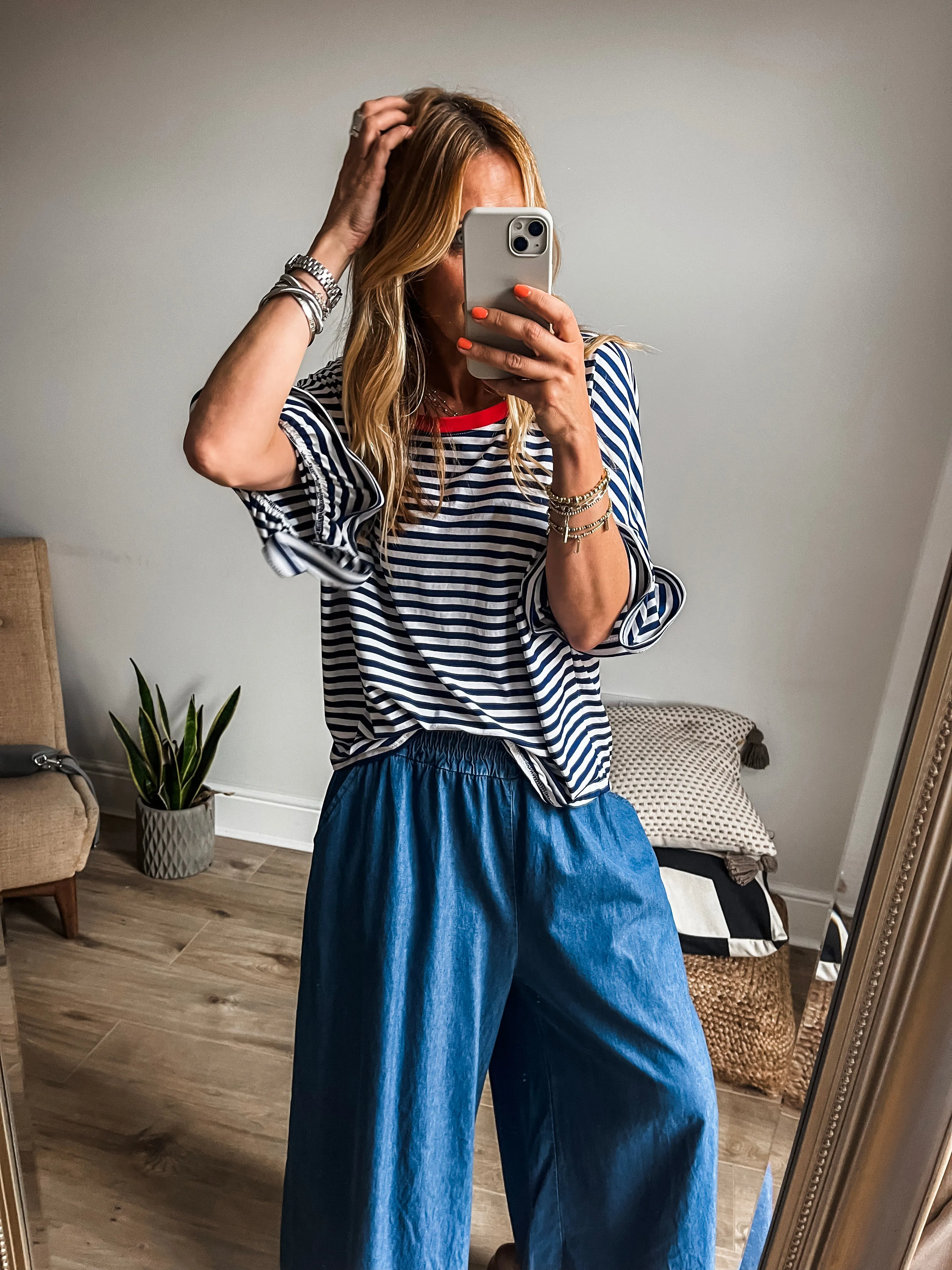 Denim Culottes Trousers