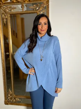 Denim Premium Wrap Over Jumper Darby