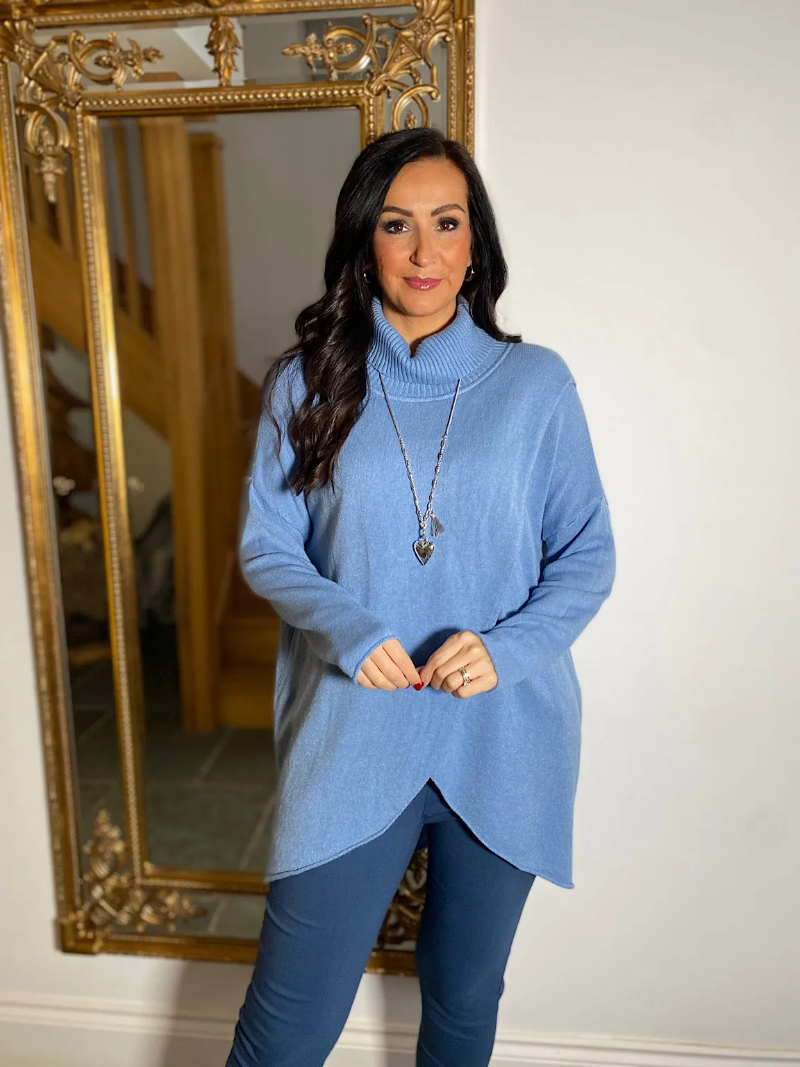 Denim Premium Wrap Over Jumper Darby