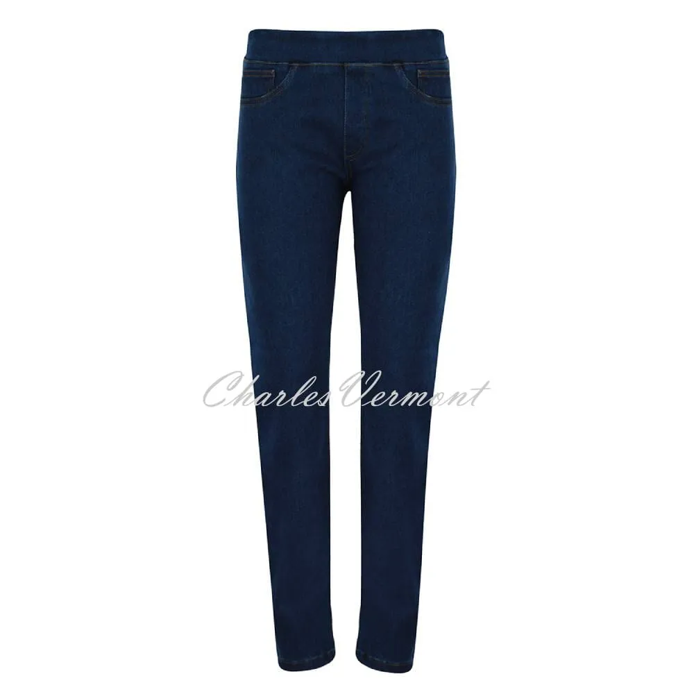 Dolcezza Pull-On Stretch Denim Jean - Style 72407 (Blue Denim)