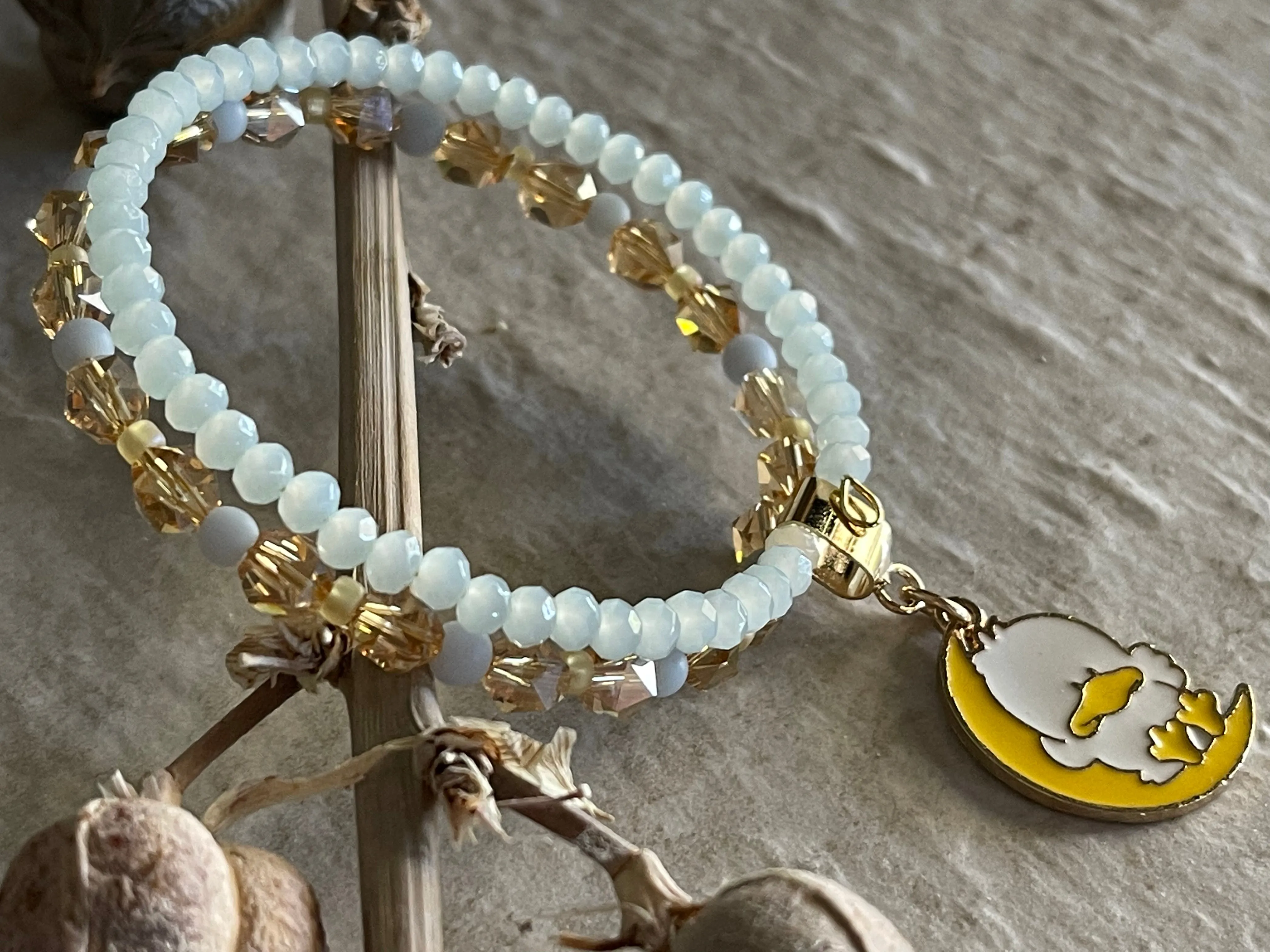 Duck Memory Wire Wrap Bracelet