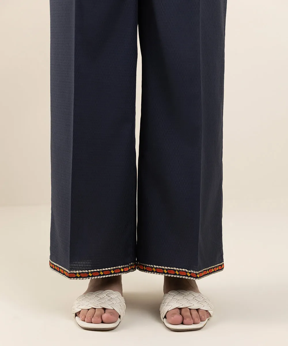 Embroidered Dobby Culottes