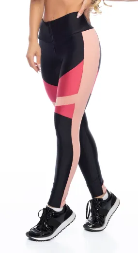 Exceptional Leggings - Black & Pink