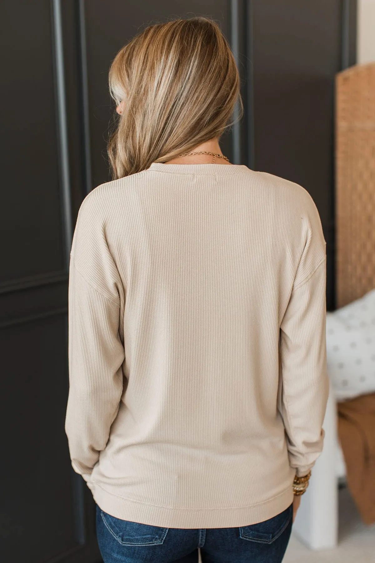 Express It All Knit Pullover Top- Oatmeal