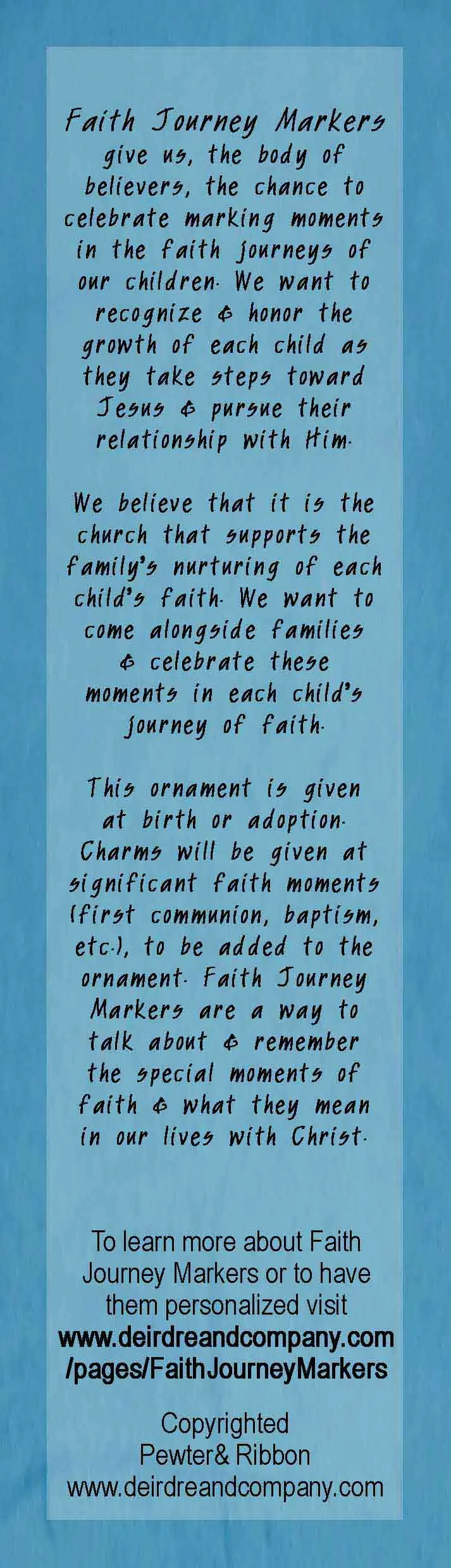 Faith Journey Marker Ornament & Add-ons