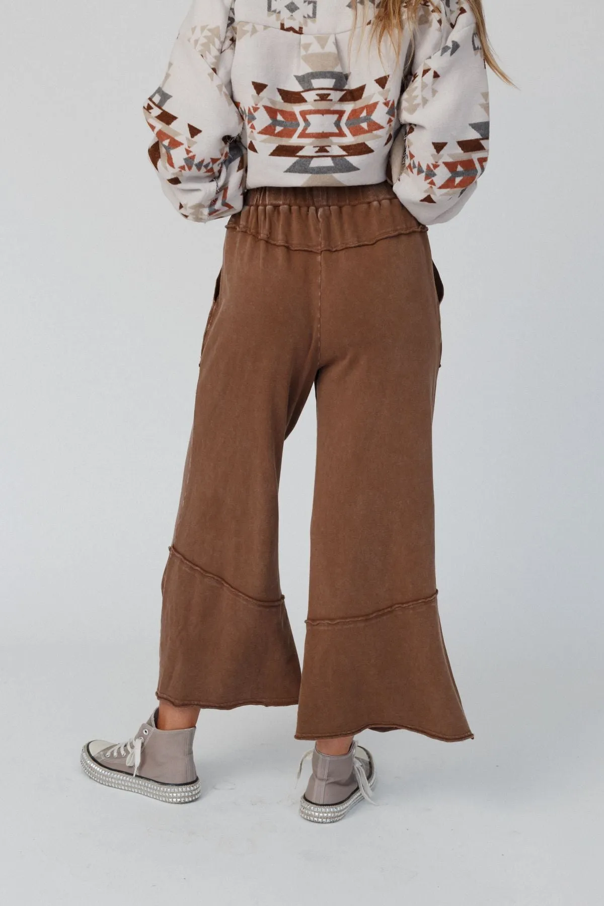 Feeling Good Wide Leg Pant - Brown