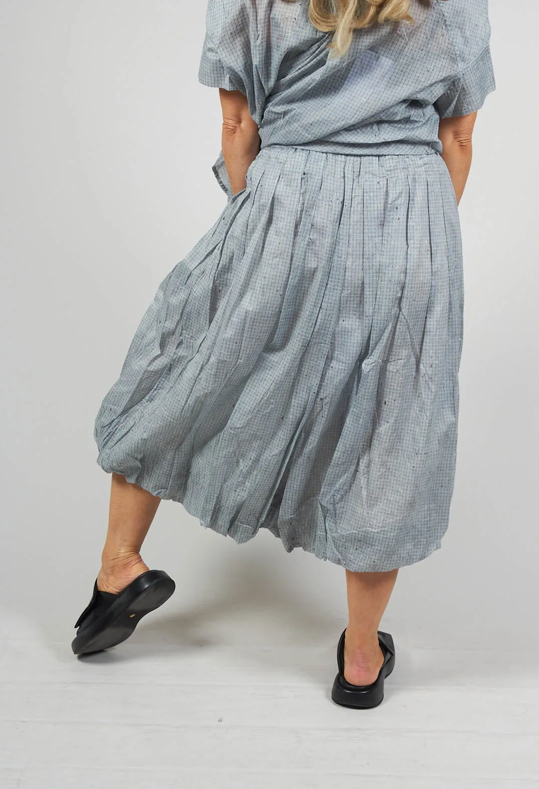 Flared Culottes in Ice Stripe