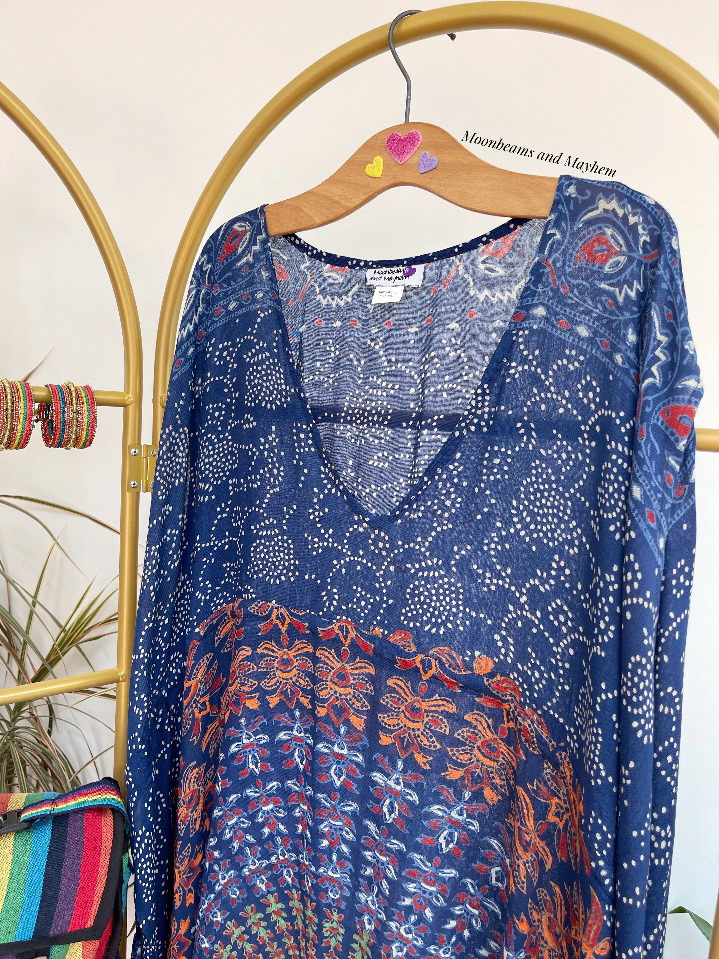 FOLK TOWN MOROCCAN BLUE KAFTAN