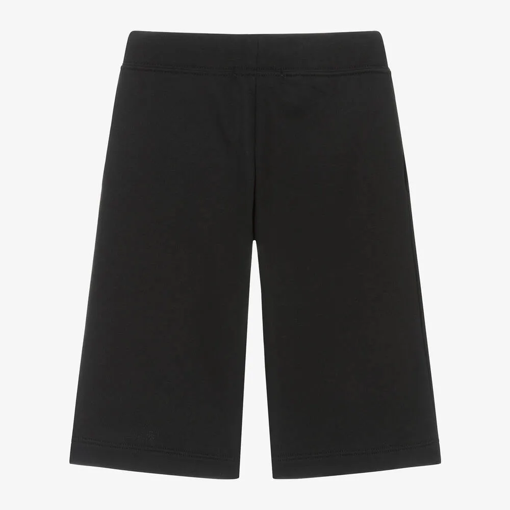 Girls Black Cotton Jersey Culottes